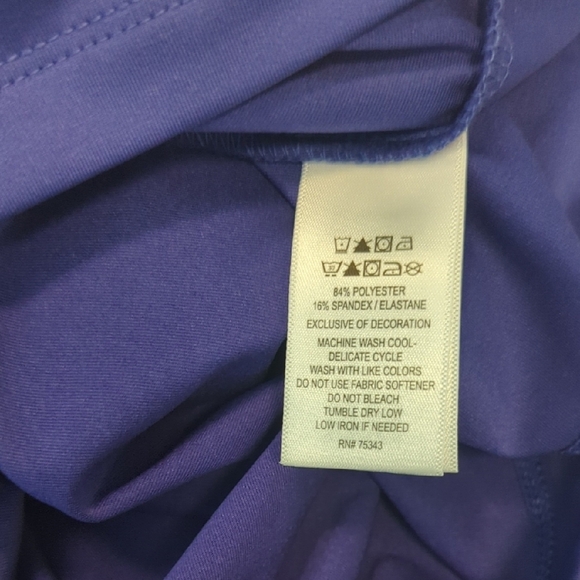 NWT Tommy Bahama Golf Blue and White Sleeveless Half Zip Polo, US XS - Picture 5 of 8